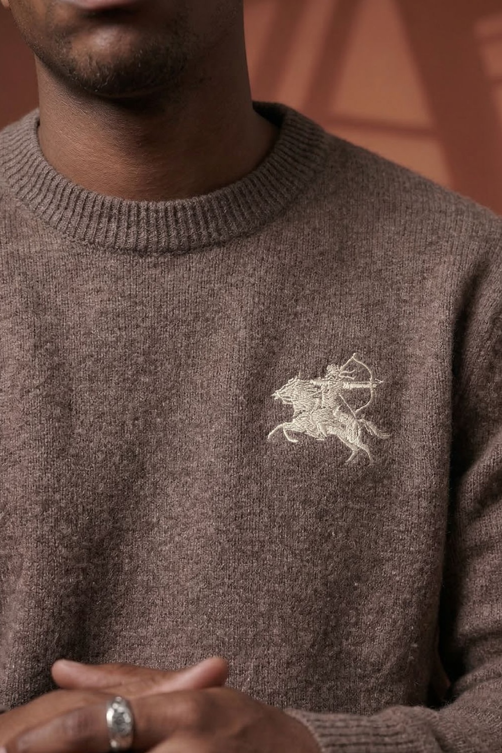 Detail of a VAQAR first-drop knit